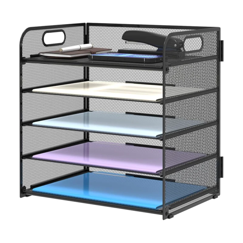 Black Mesh Desk Organizer