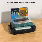 Black Metal Monitor Stand Organizer