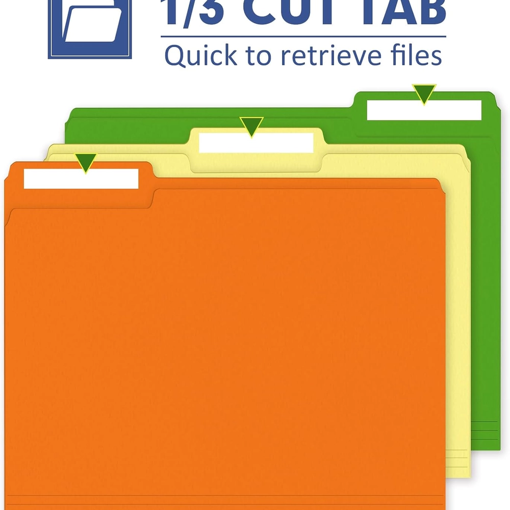 Assorted Color File Folders - Letter Size, 270 Pack - Image 3