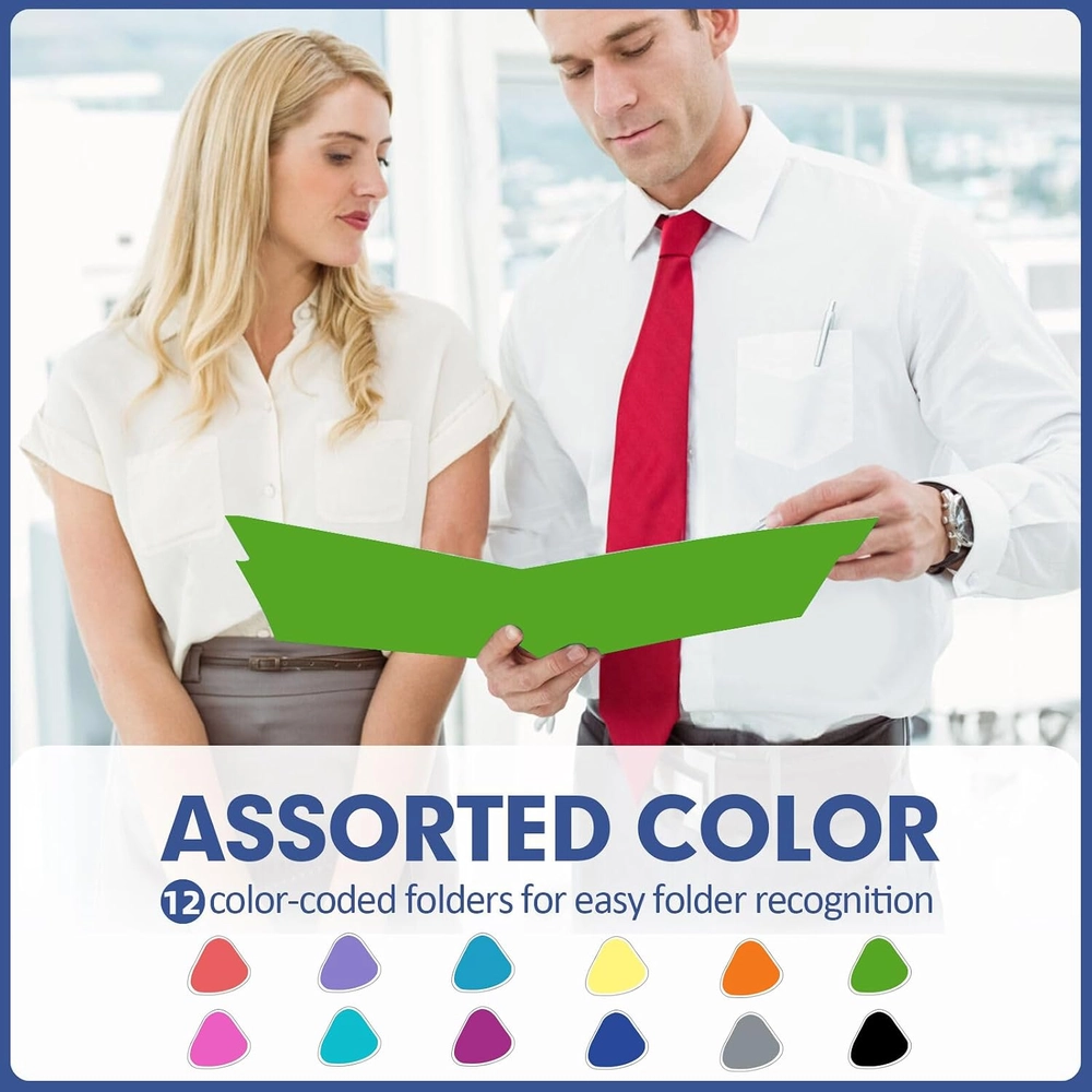 Assorted Color File Folders - Letter Size, 270 Pack - Image 4
