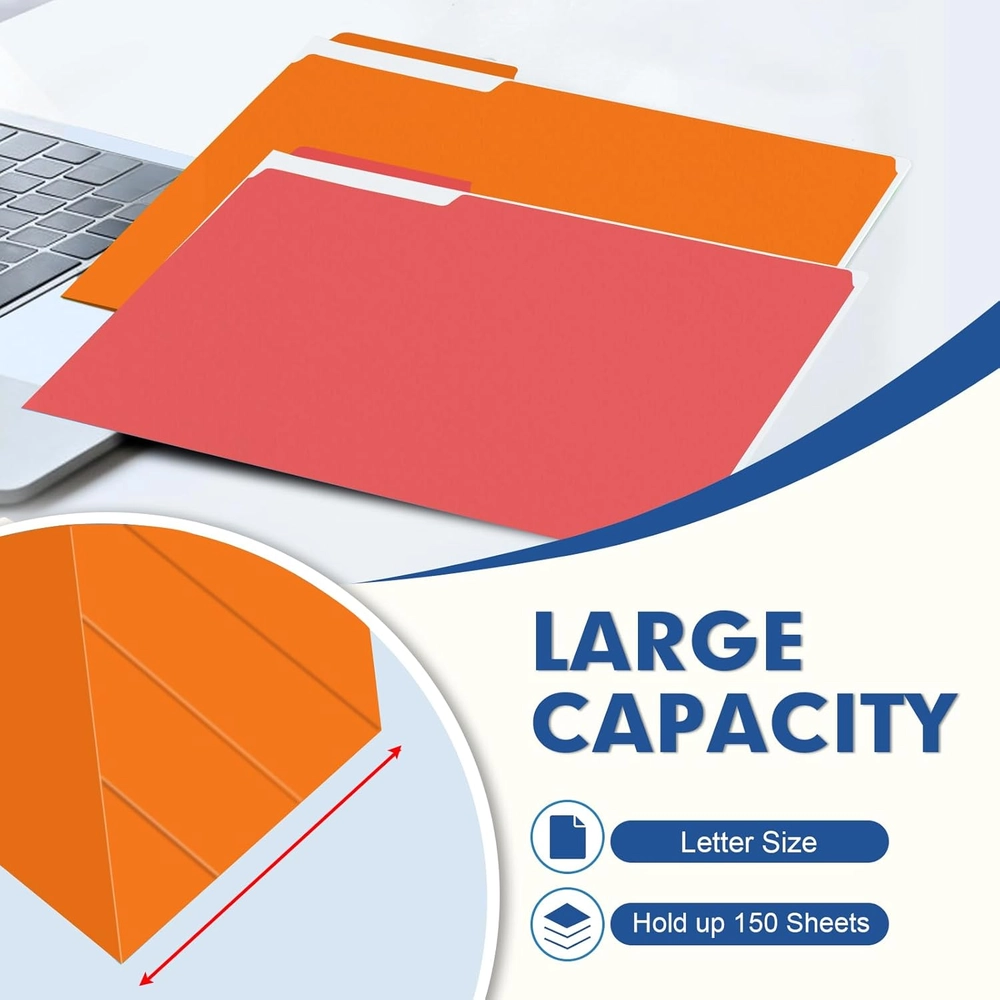 Assorted Color File Folders - Letter Size, 270 Pack - Image 5