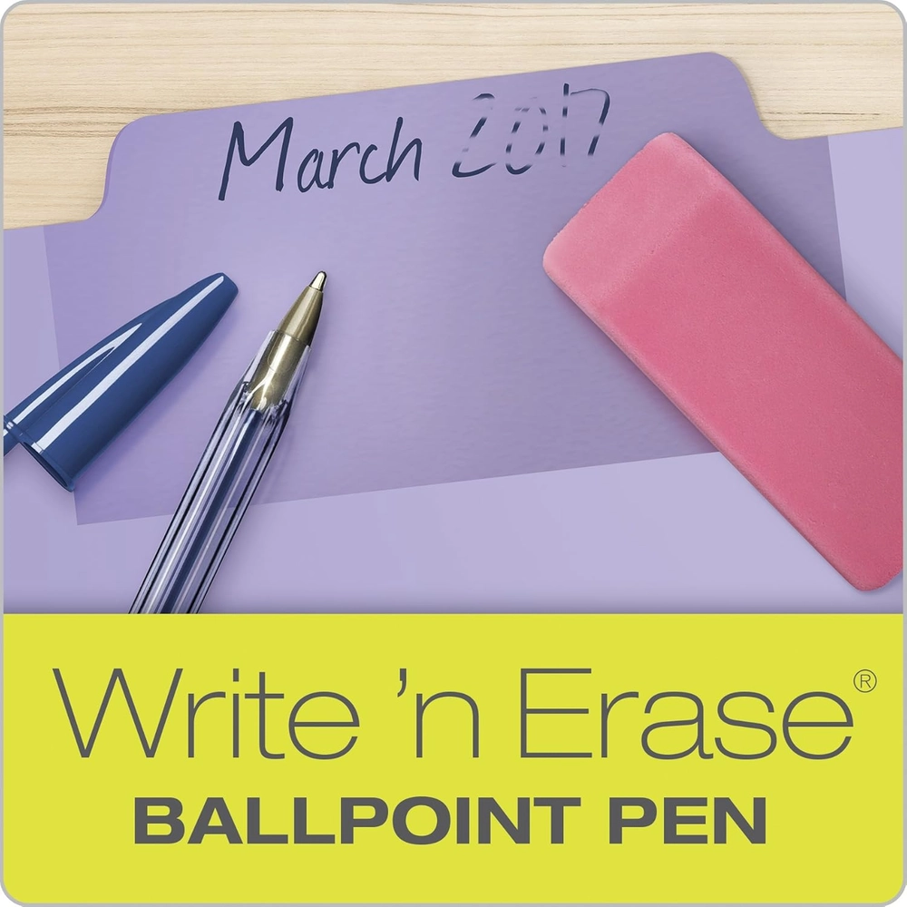 Write 'n' Erase File Folders, Assorted Colors, Letter Size - Image 2