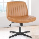 Cream Upholstered Armless Task Chair