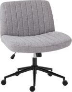 Cream Upholstered Armless Task Chair