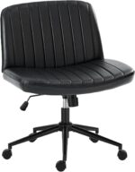 Cream Upholstered Armless Task Chair