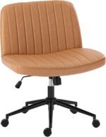Cream Upholstered Armless Task Chair