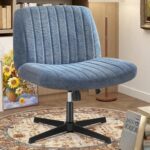 Cream Upholstered Armless Task Chair