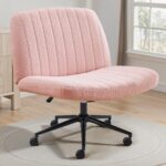 Cream Upholstered Armless Task Chair