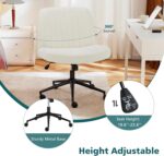 Cream Upholstered Armless Task Chair