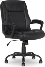 Executive Black Faux Leather Office Chair
