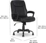 Executive Black Faux Leather Office Chair