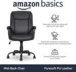 Executive Black Faux Leather Office Chair