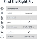 Executive Black Faux Leather Office Chair