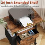 Industrial Printer Cart with Storage
