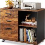 Rustic Mobile Office Cabinet