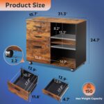 Rustic Mobile Office Cabinet