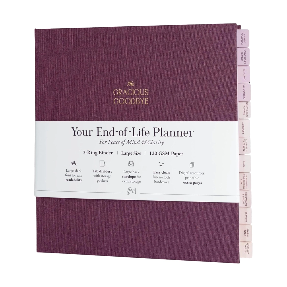 Gracious Goodbye Maroon End-of-Life Planner – The