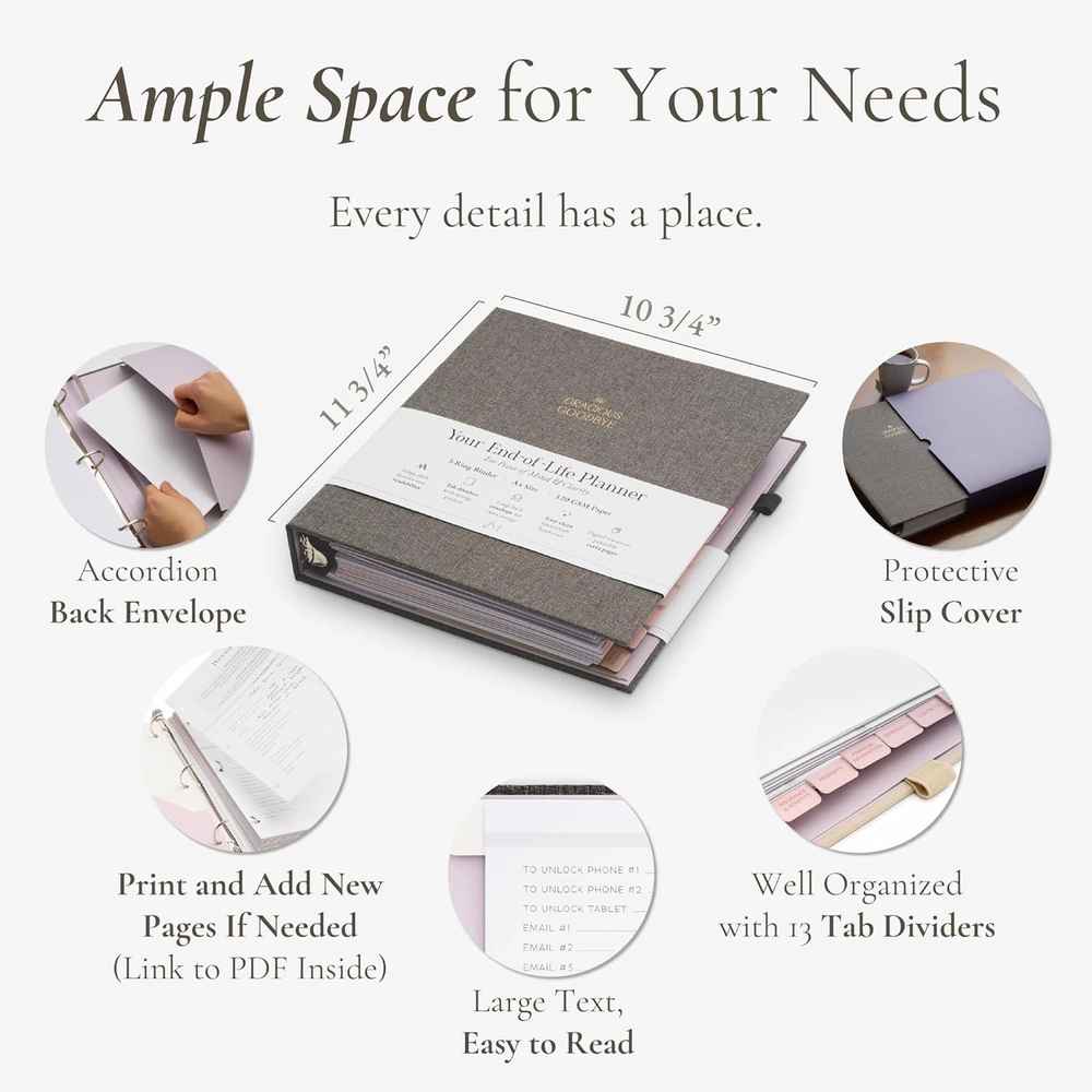 Gracious Goodbye Maroon End-of-Life Planner – The — view 2