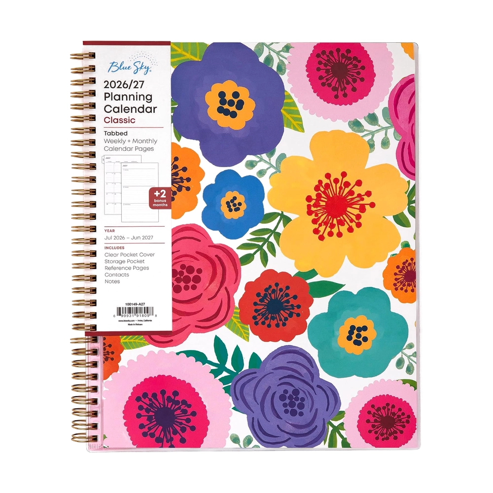Blue Sky 2026-2027 Floral Planner