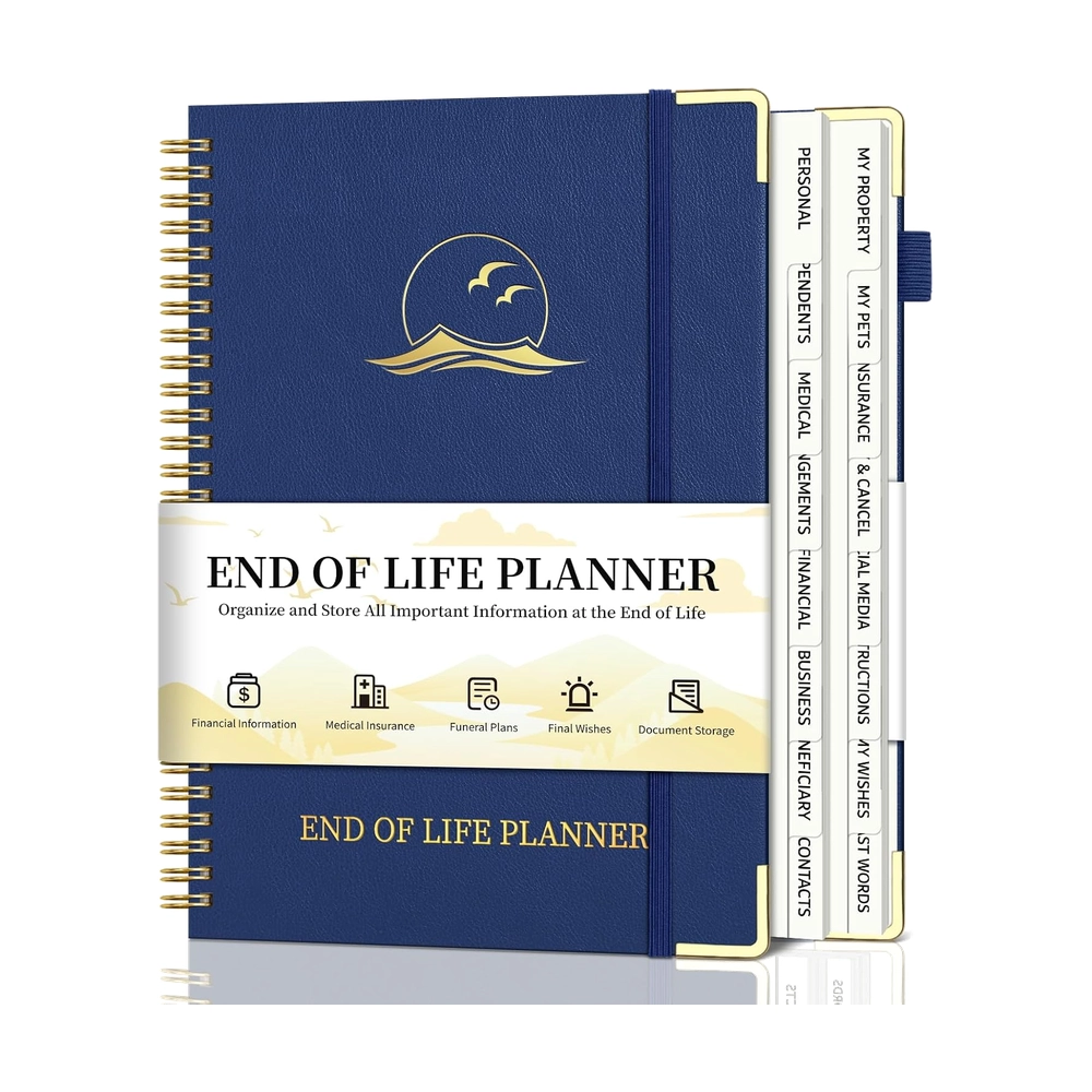 Navy Blue End of Life Planner – Comprehensive Estate Organizer