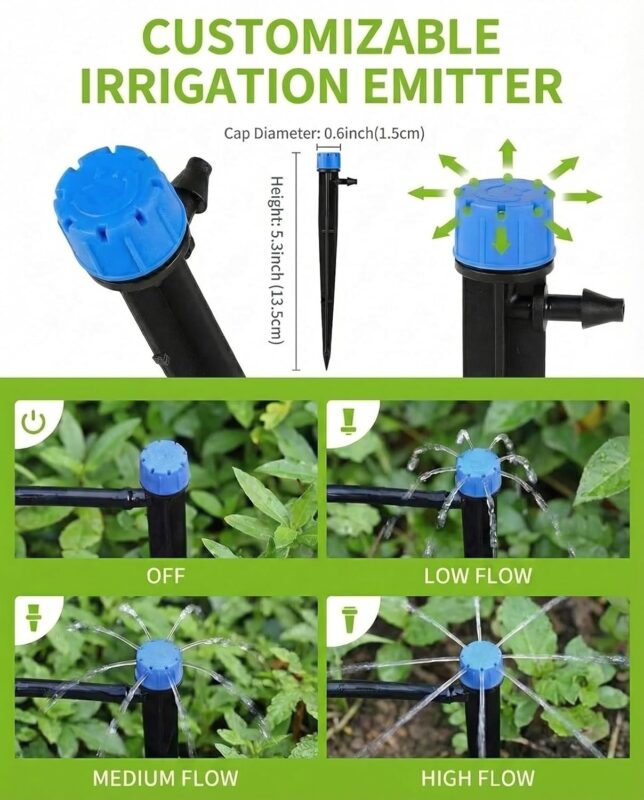 Adjustable Drip Irrigation System - Complete with Brass Splitter