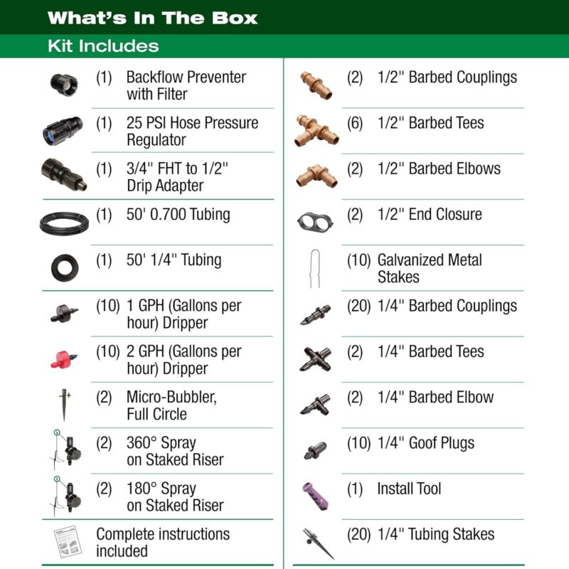 Drip Watering Kit - Landscape & Garden Drip System