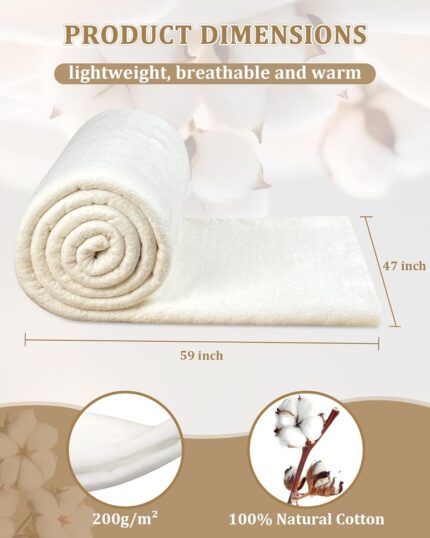 Natural Cotton Quilt Batting - Image 2