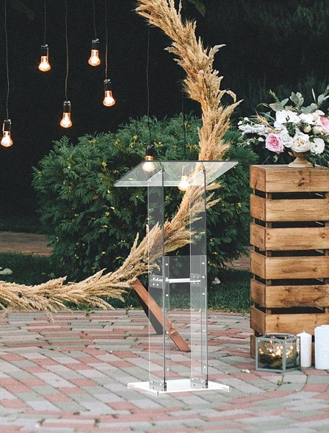 Modern Clear Acrylic Podium - Hình 2