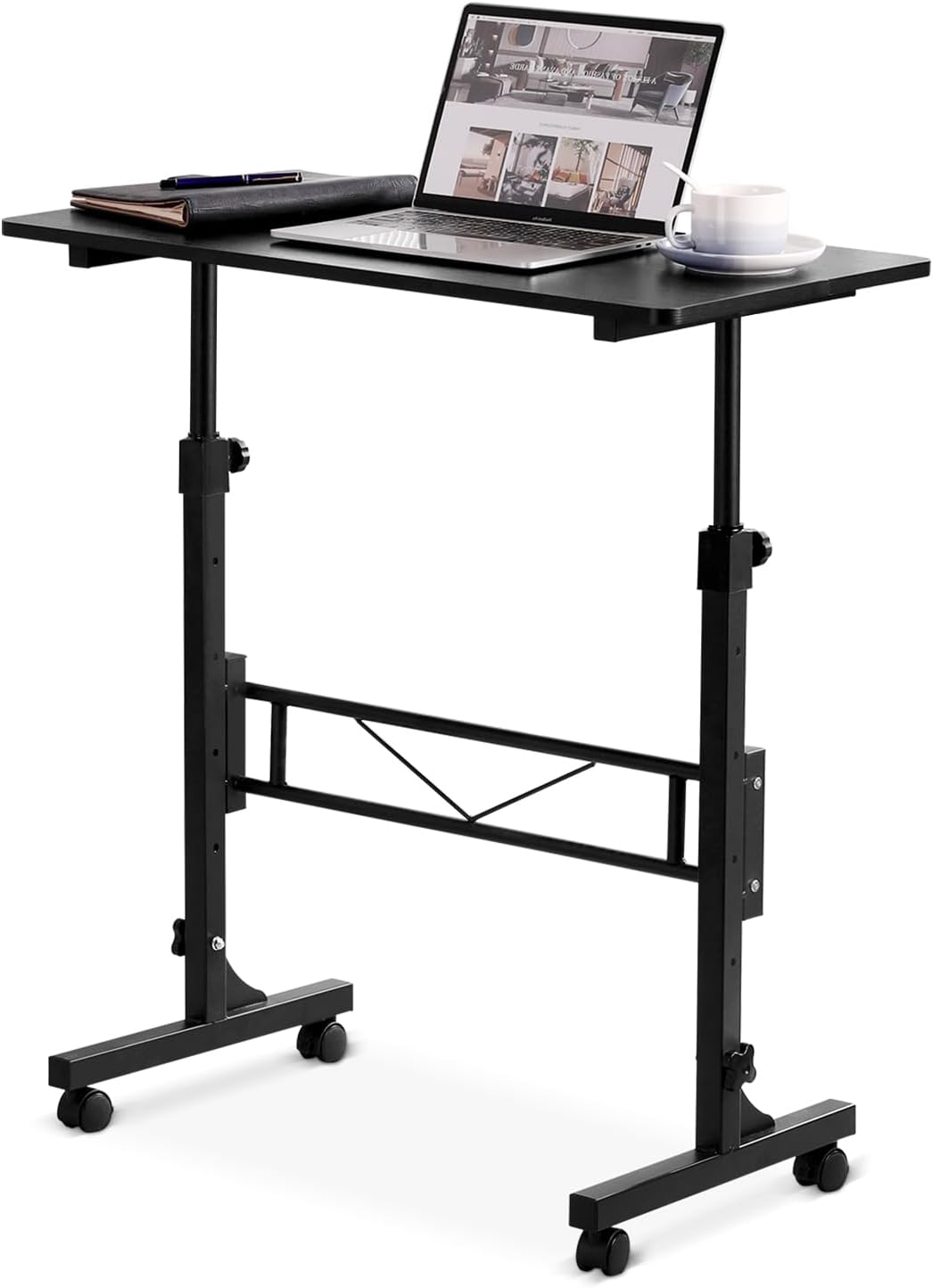 Black Mobile Standing Desk