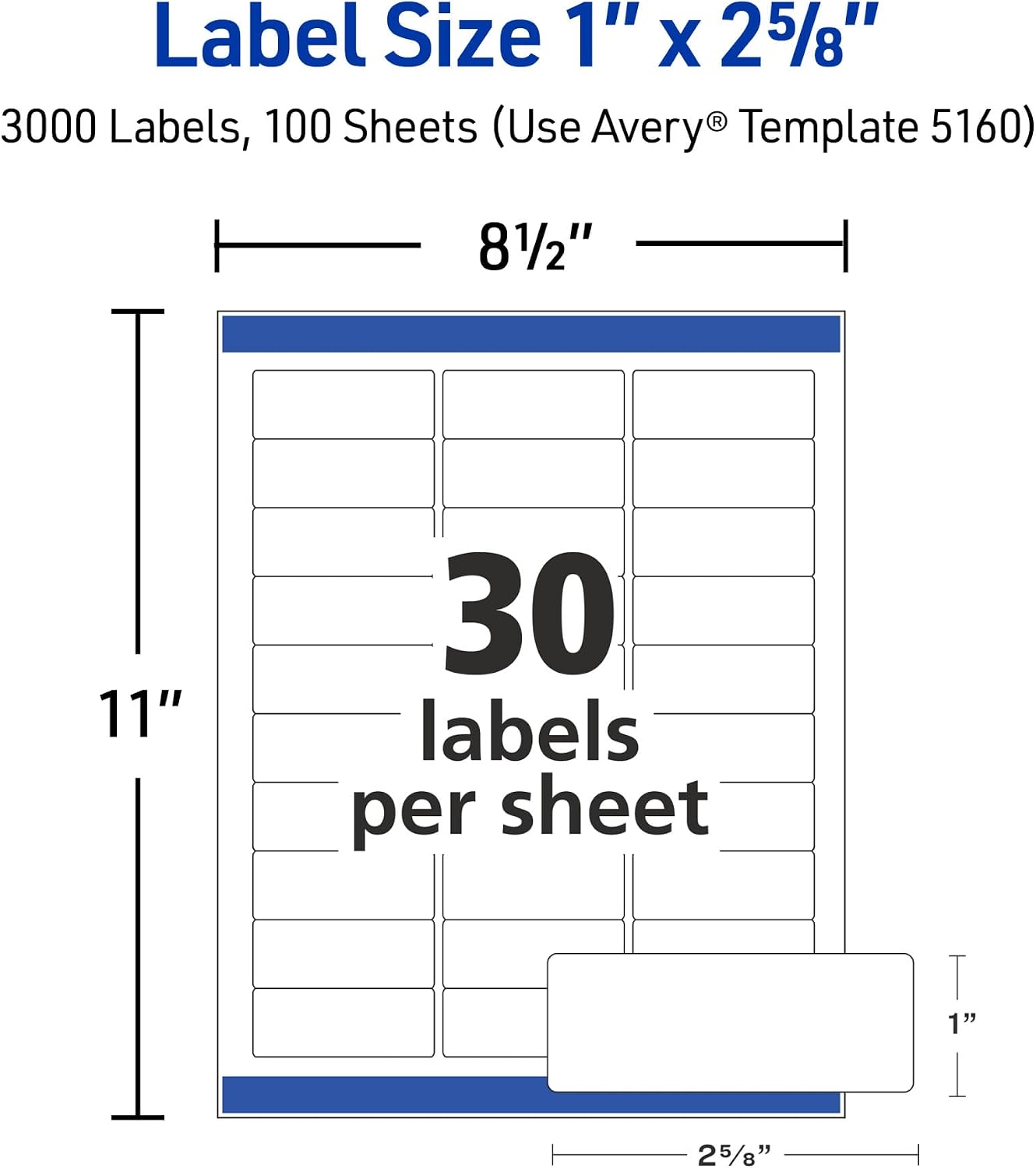 Avery 5160 Easy Peel White Address Labels - Hình 3