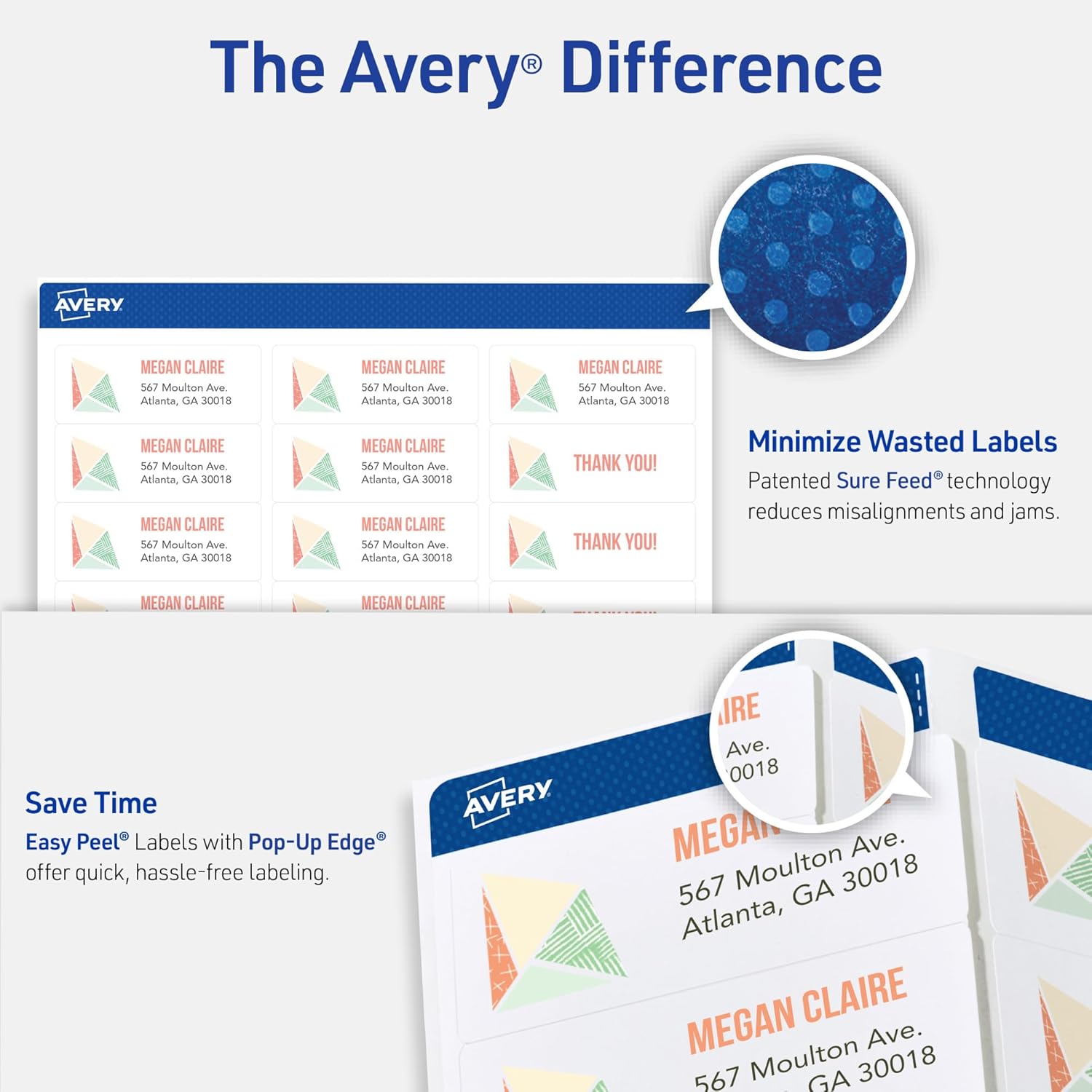 Avery 5160 Easy Peel White Address Labels - Hình 4