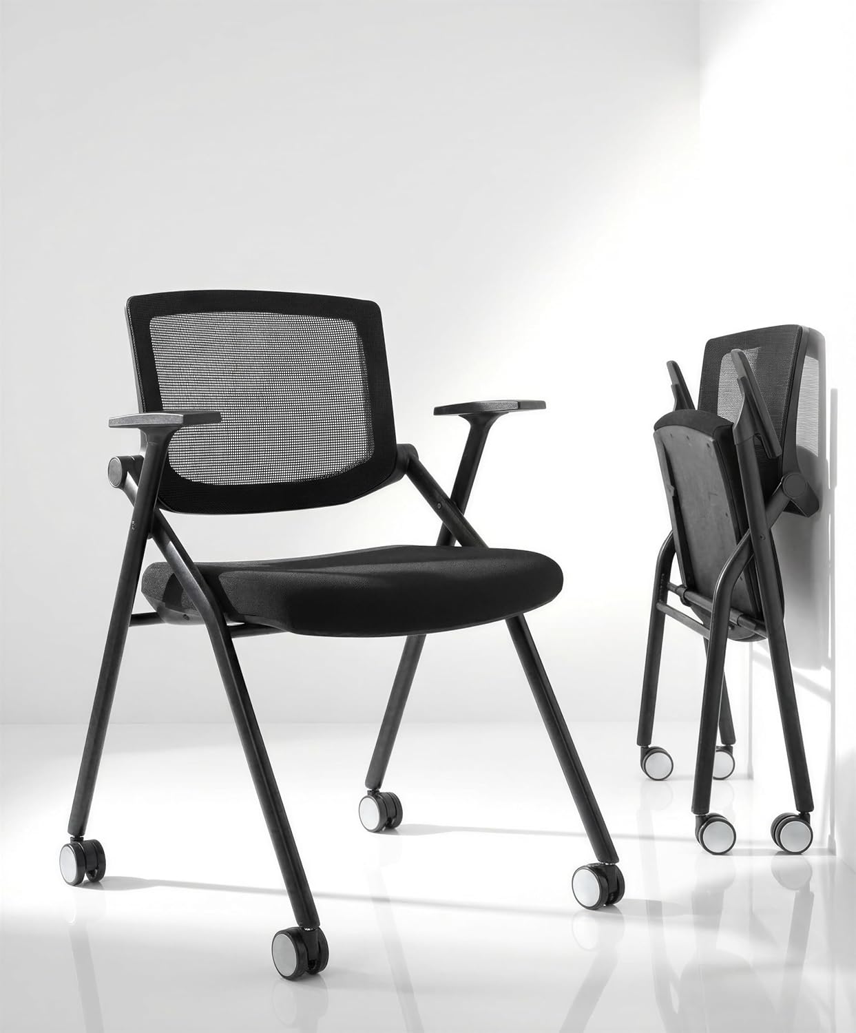 Folding Office Chair with Wheels