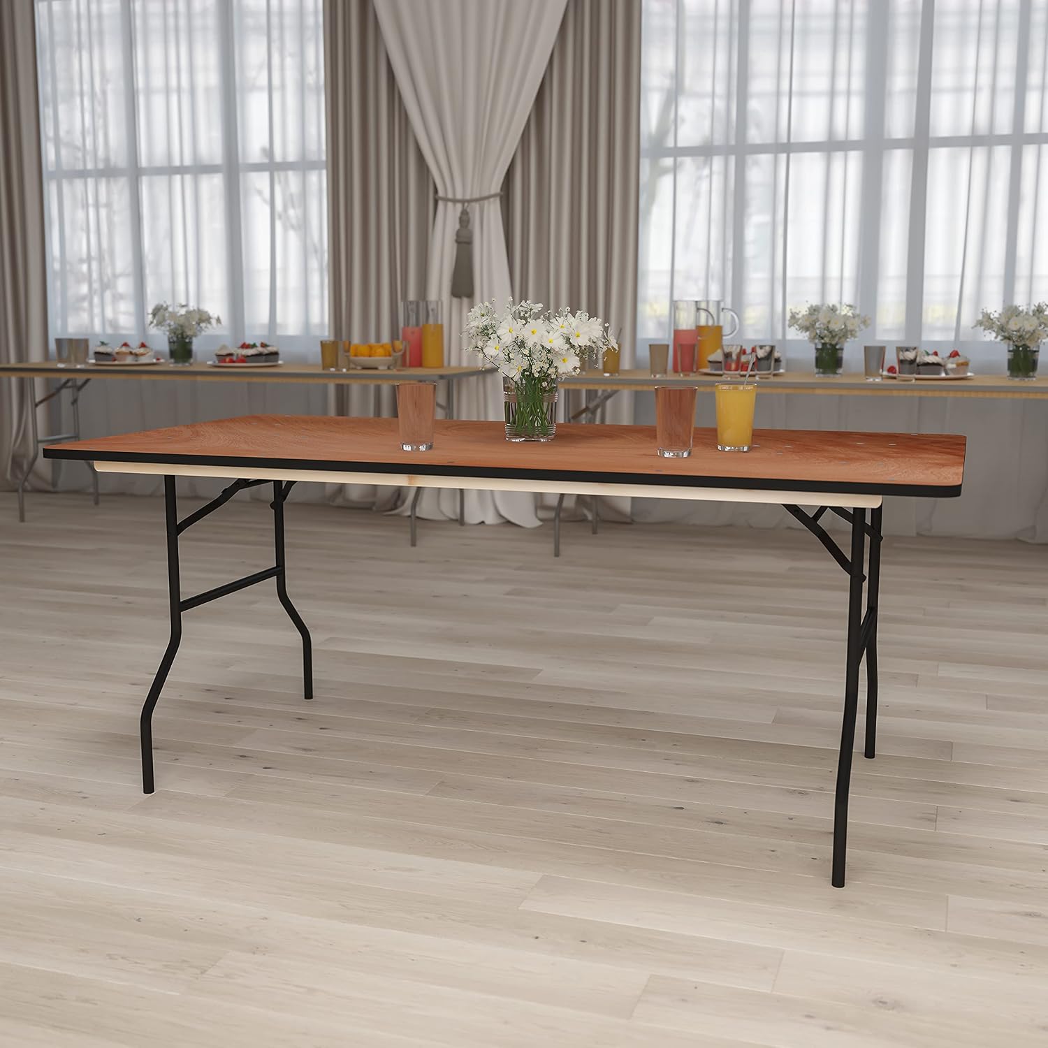 72-inch Rectangular Plywood Folding Table - Hình 2