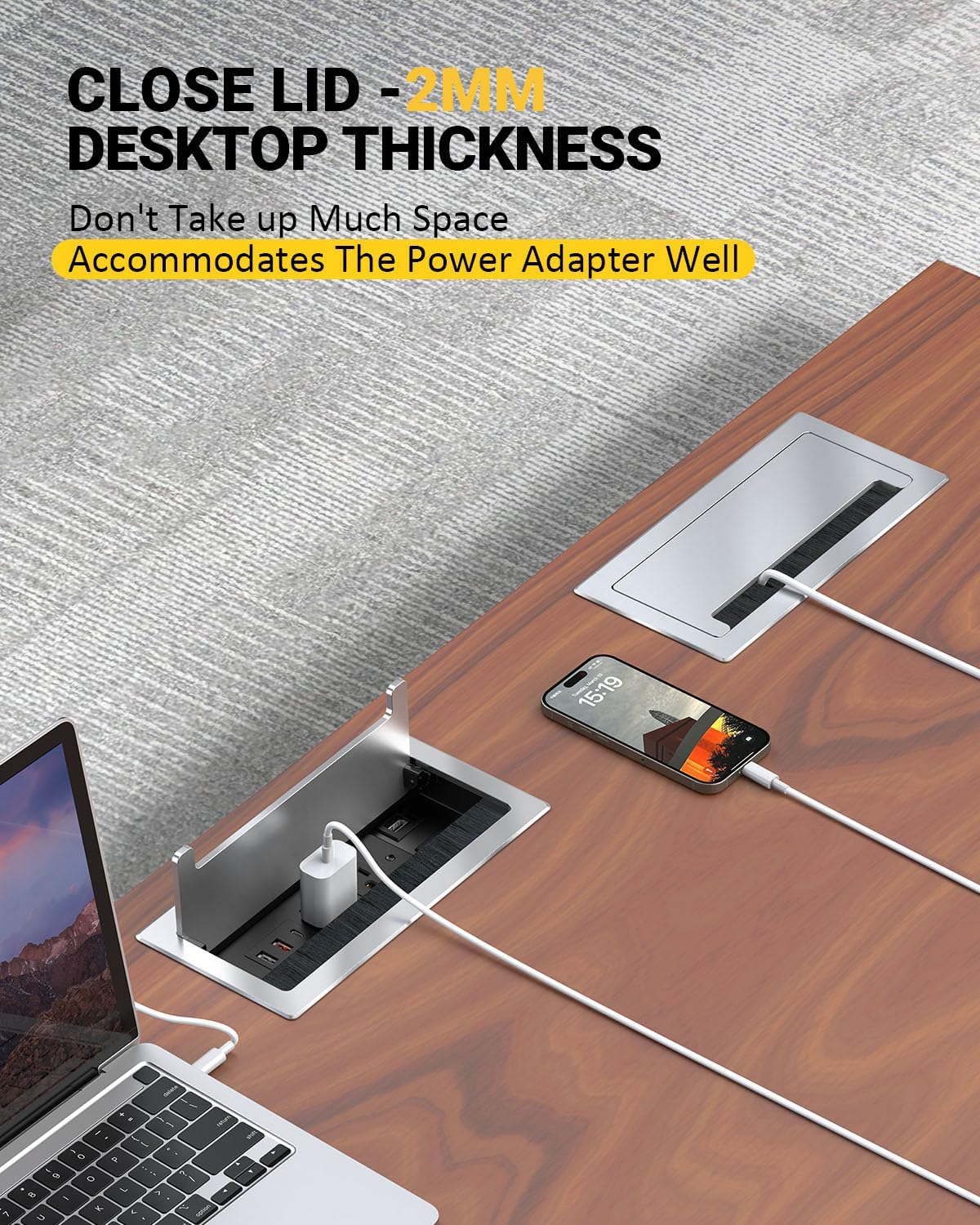 Recessed Desk Power Outlet USB-C - Hình 6