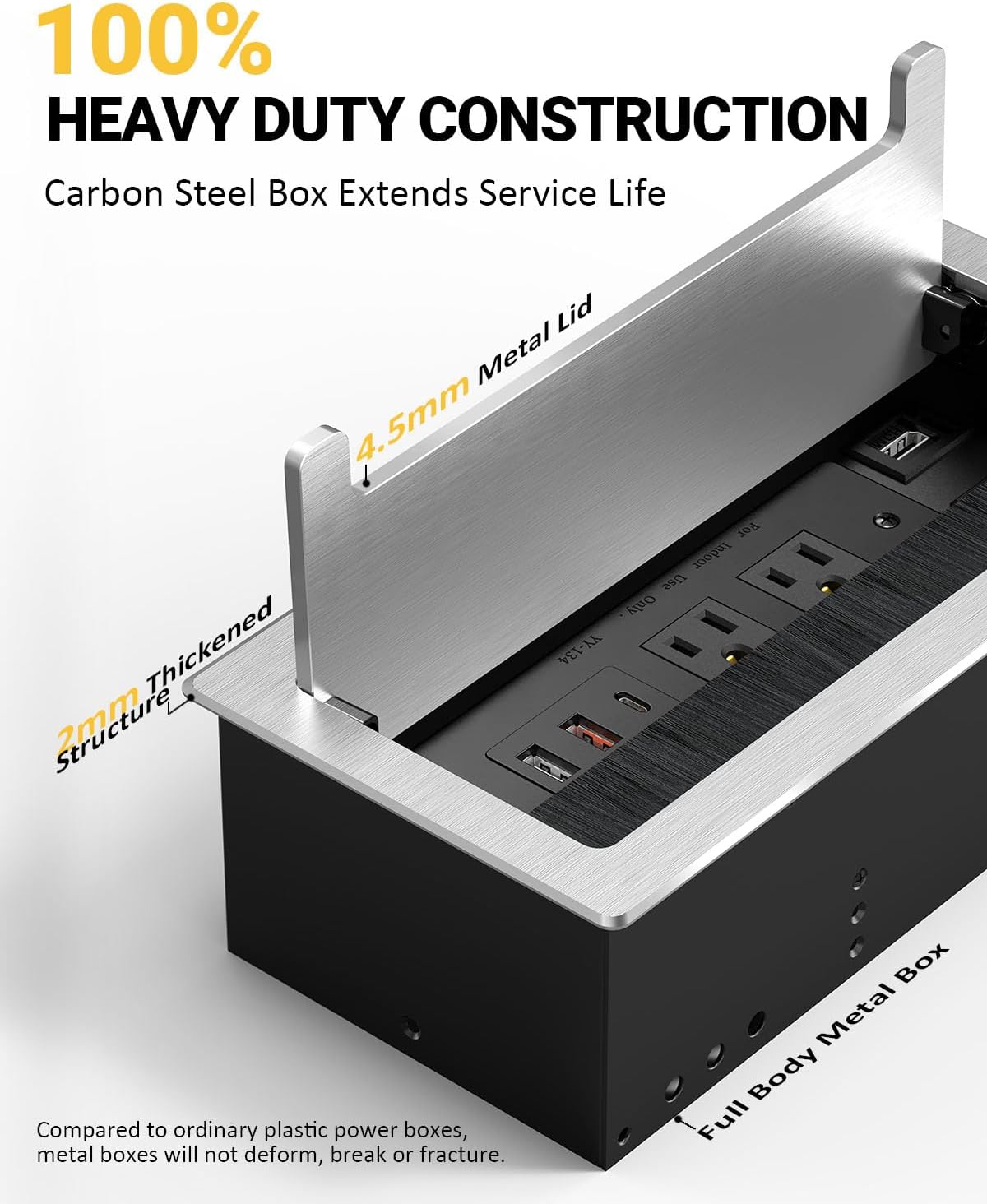 Recessed Desk Power Outlet USB-C - Hình 3