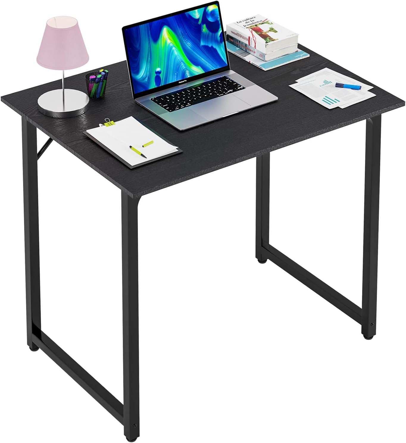 Compact Rustic Brown Office Desk - Hình 9
