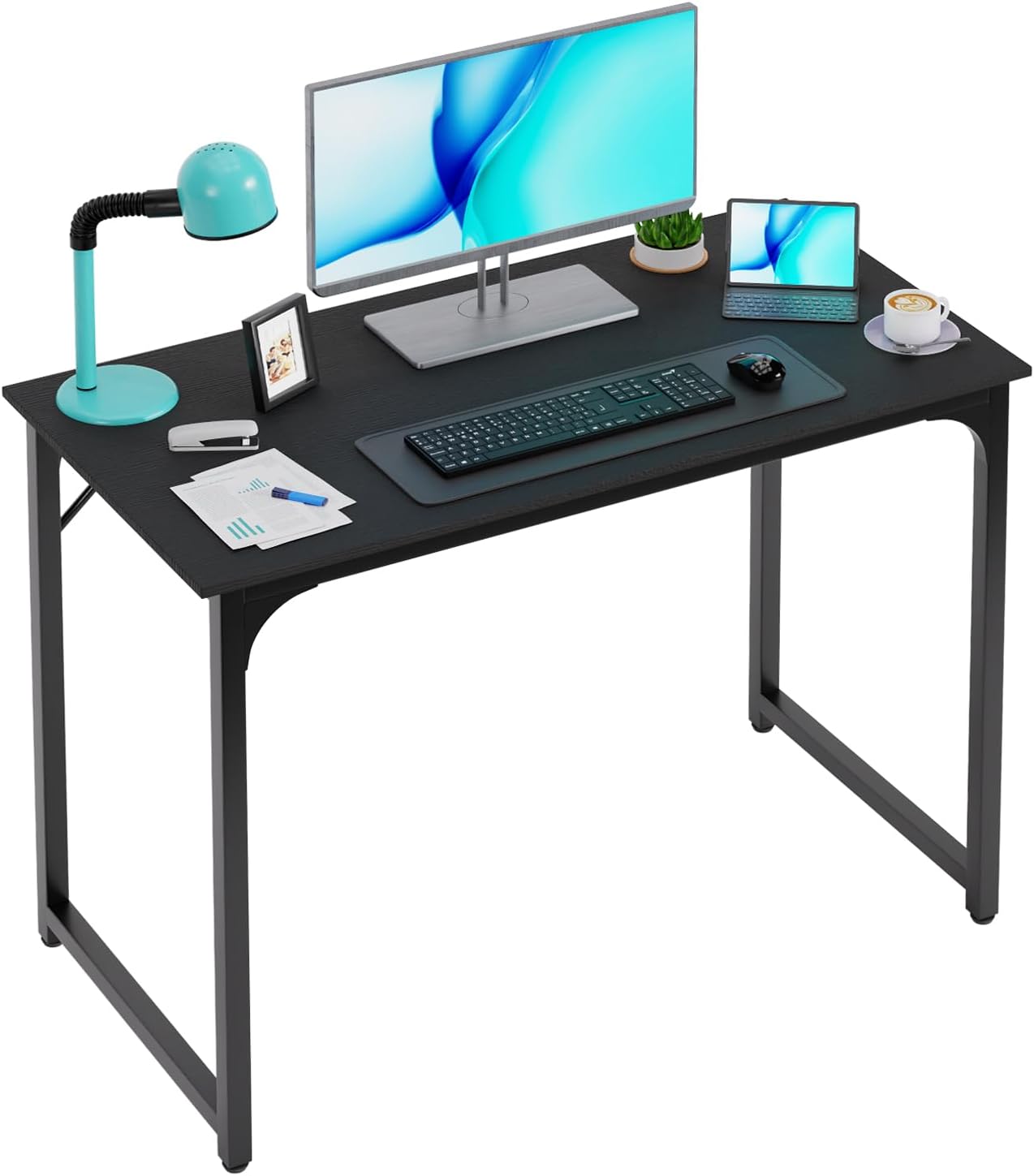 Compact Rustic Brown Office Desk - Hình 33