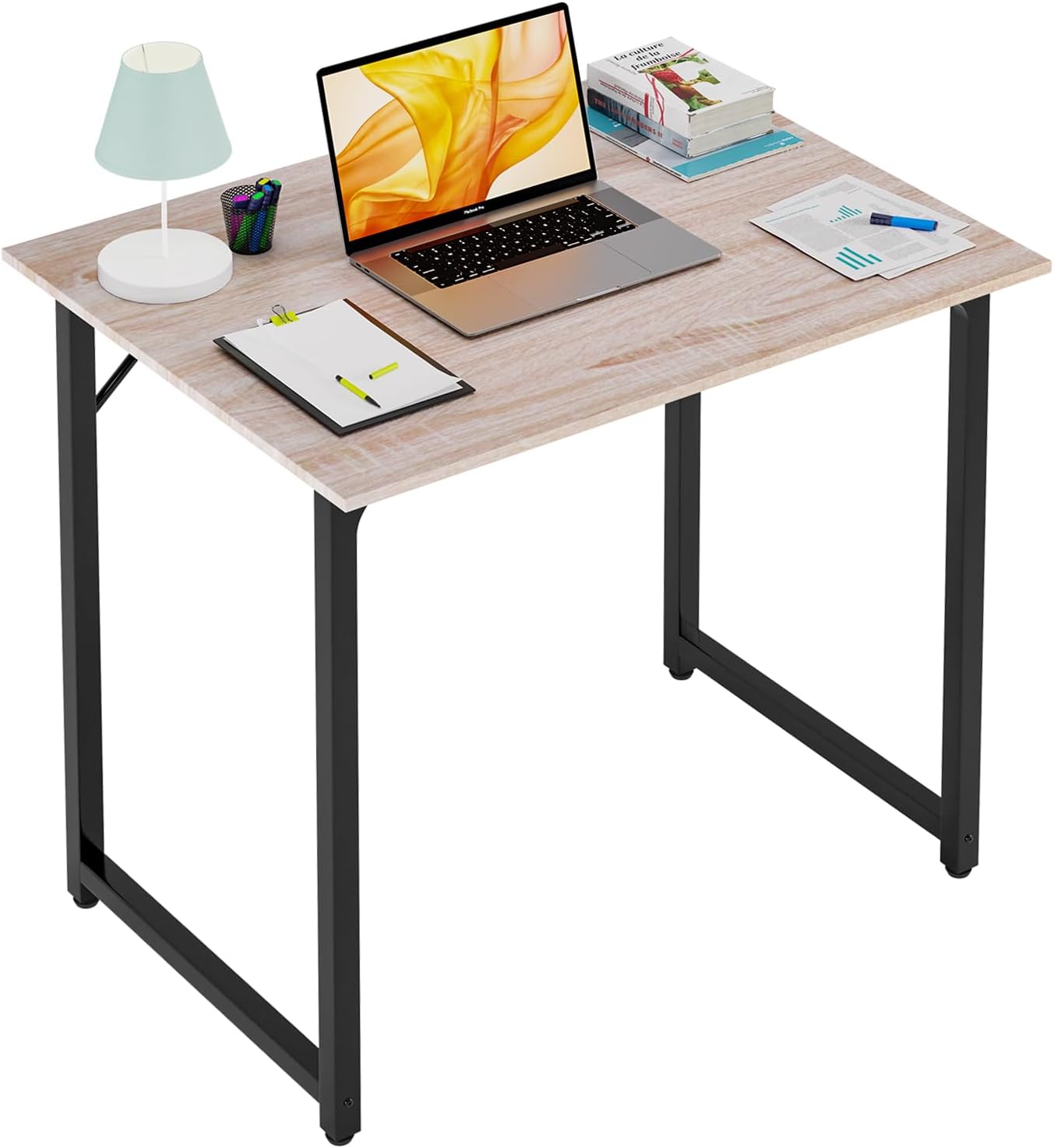 Compact Rustic Brown Office Desk - Hình 18