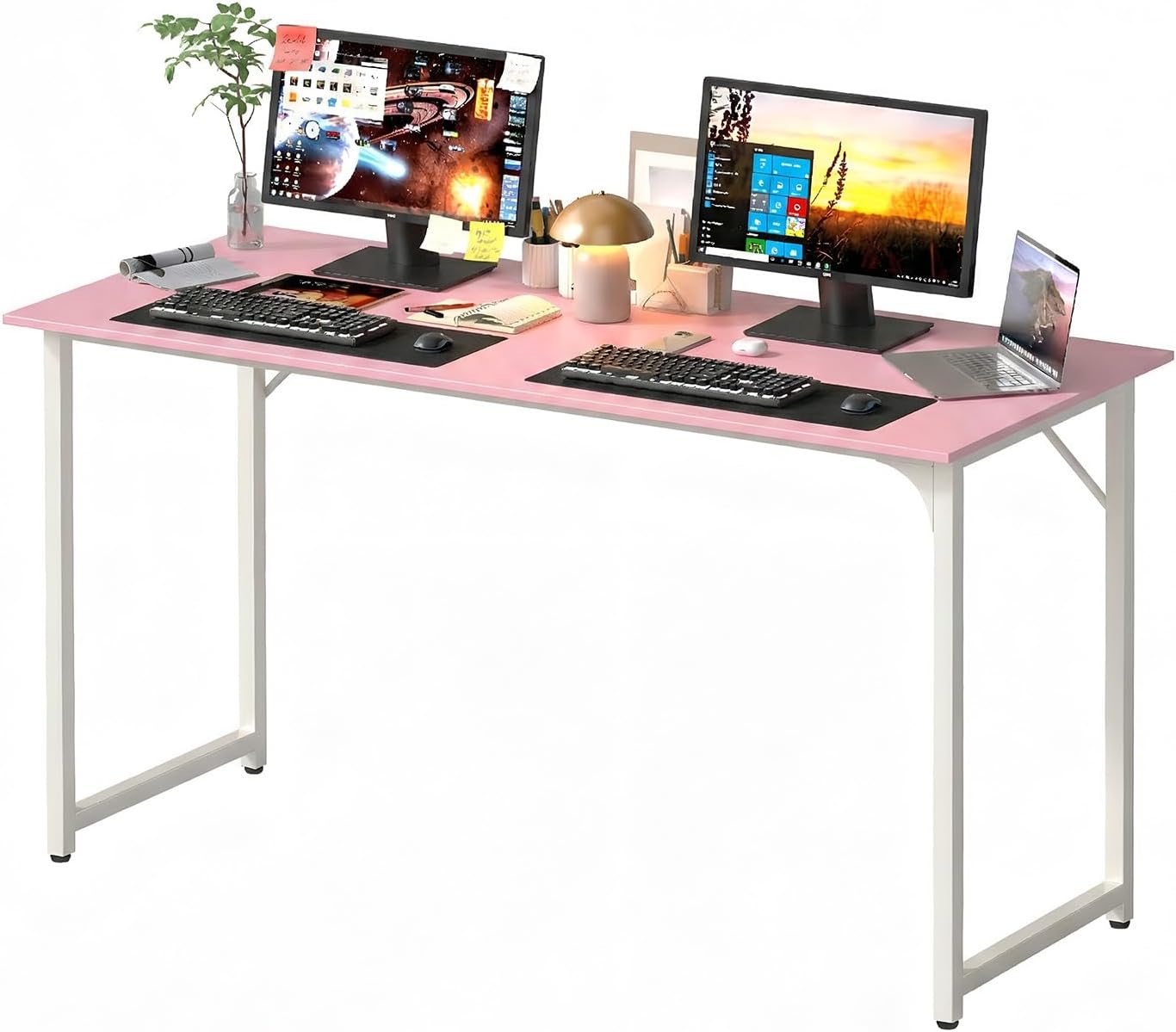 Compact Rustic Brown Office Desk - Hình 29
