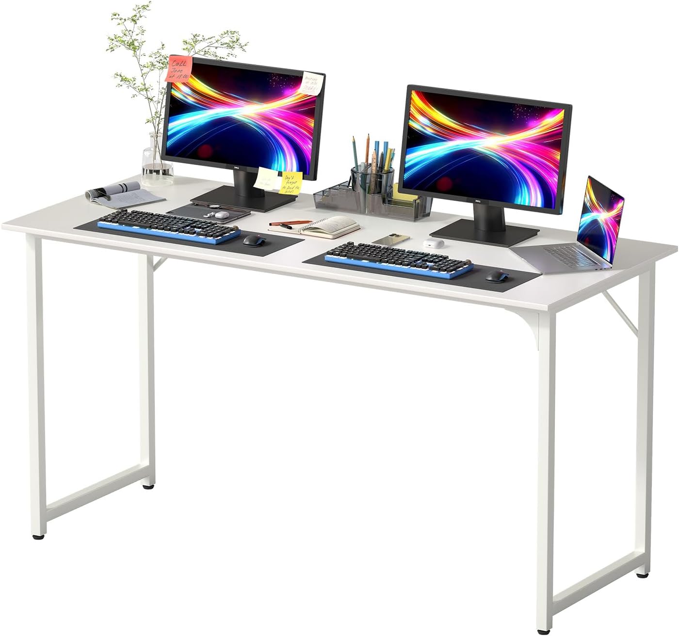 Compact Rustic Brown Office Desk - Hình 34