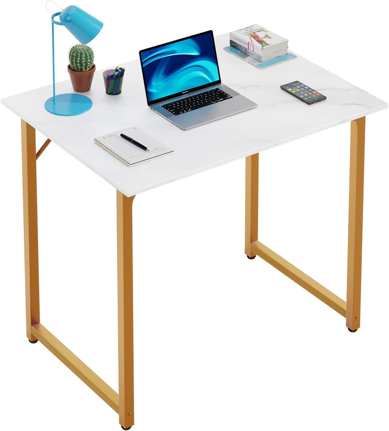 Compact Rustic Brown Office Desk - Hình 16