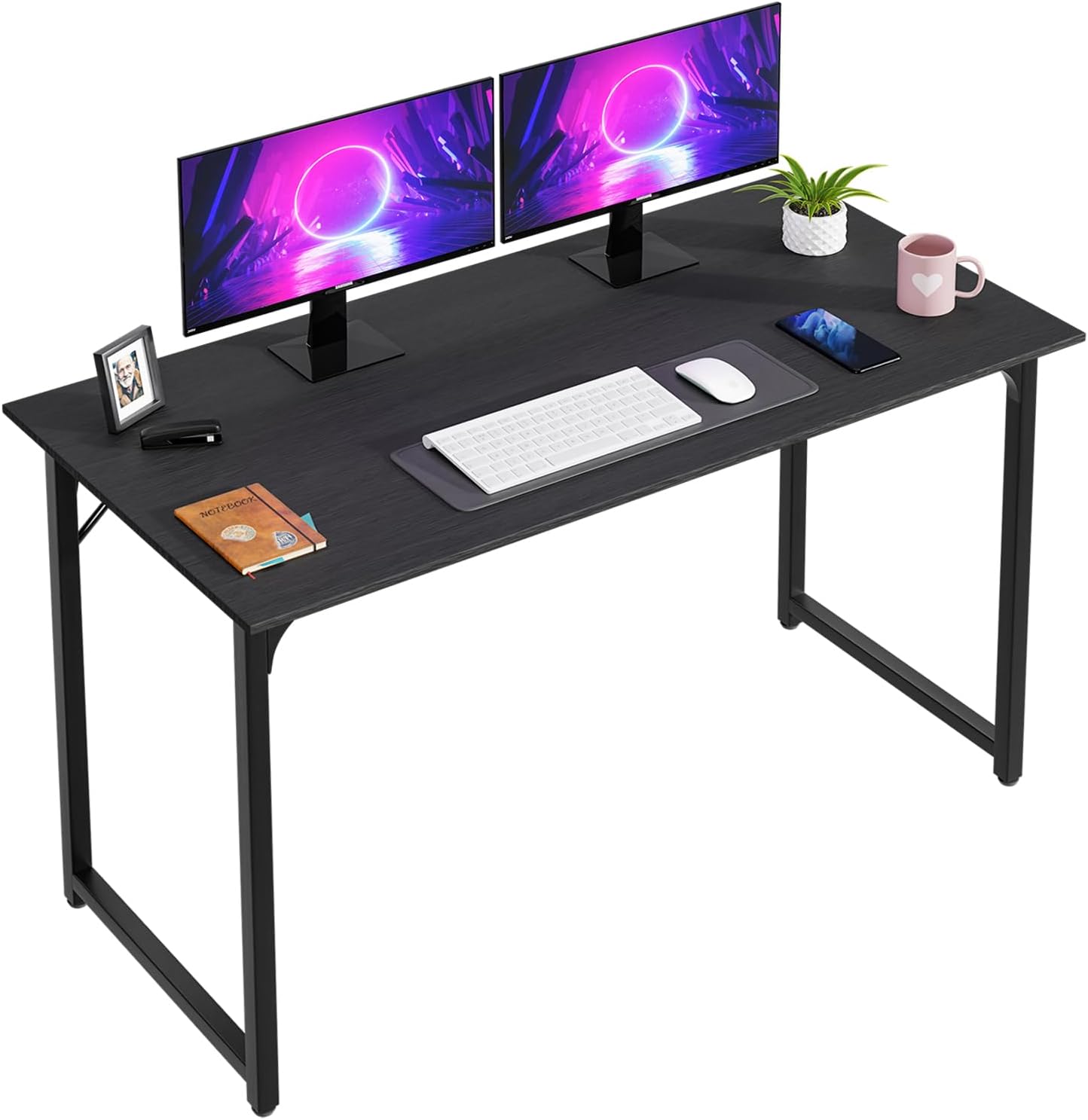 Compact Rustic Brown Office Desk - Hình 38