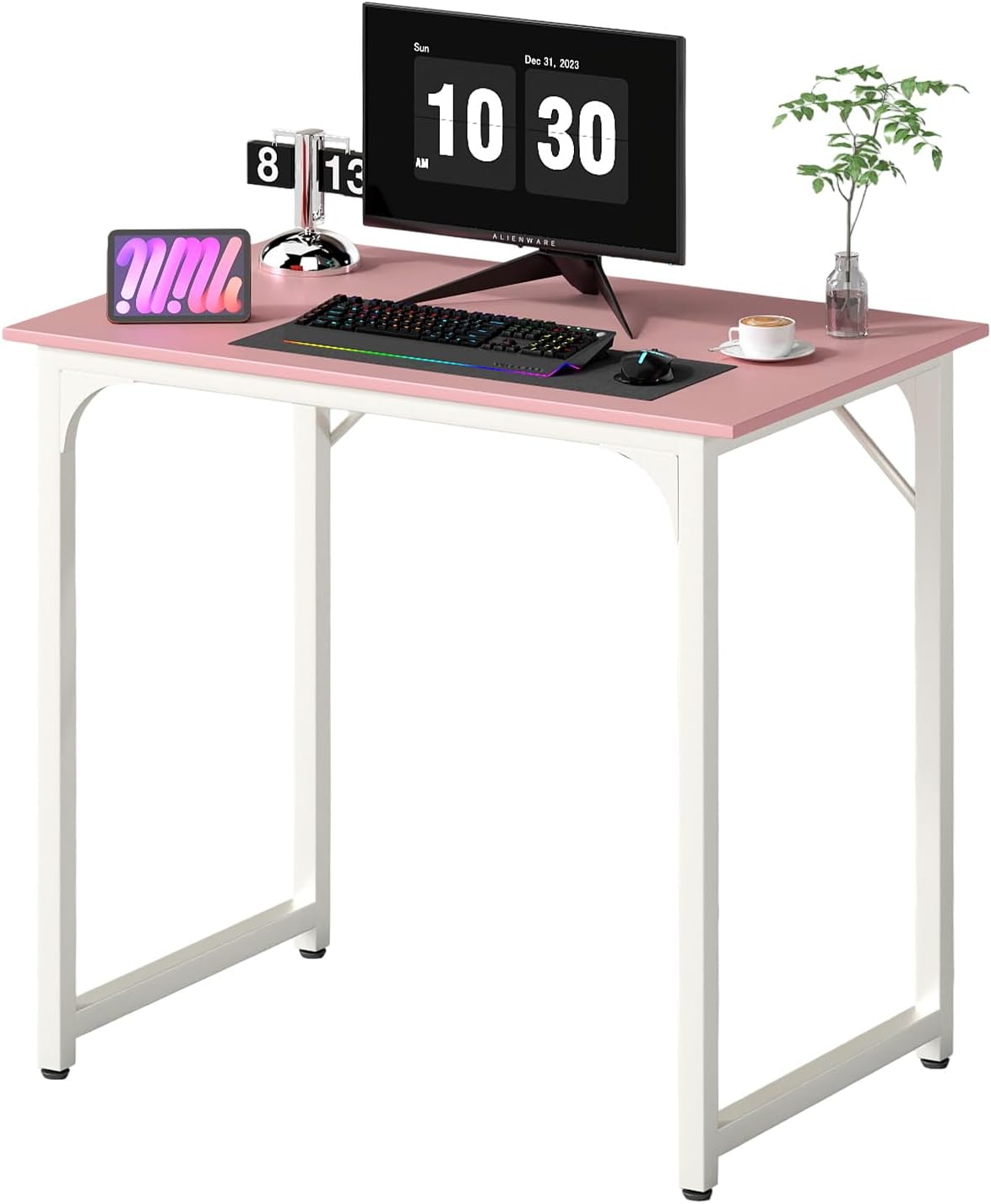 Compact Rustic Brown Office Desk - Hình 10