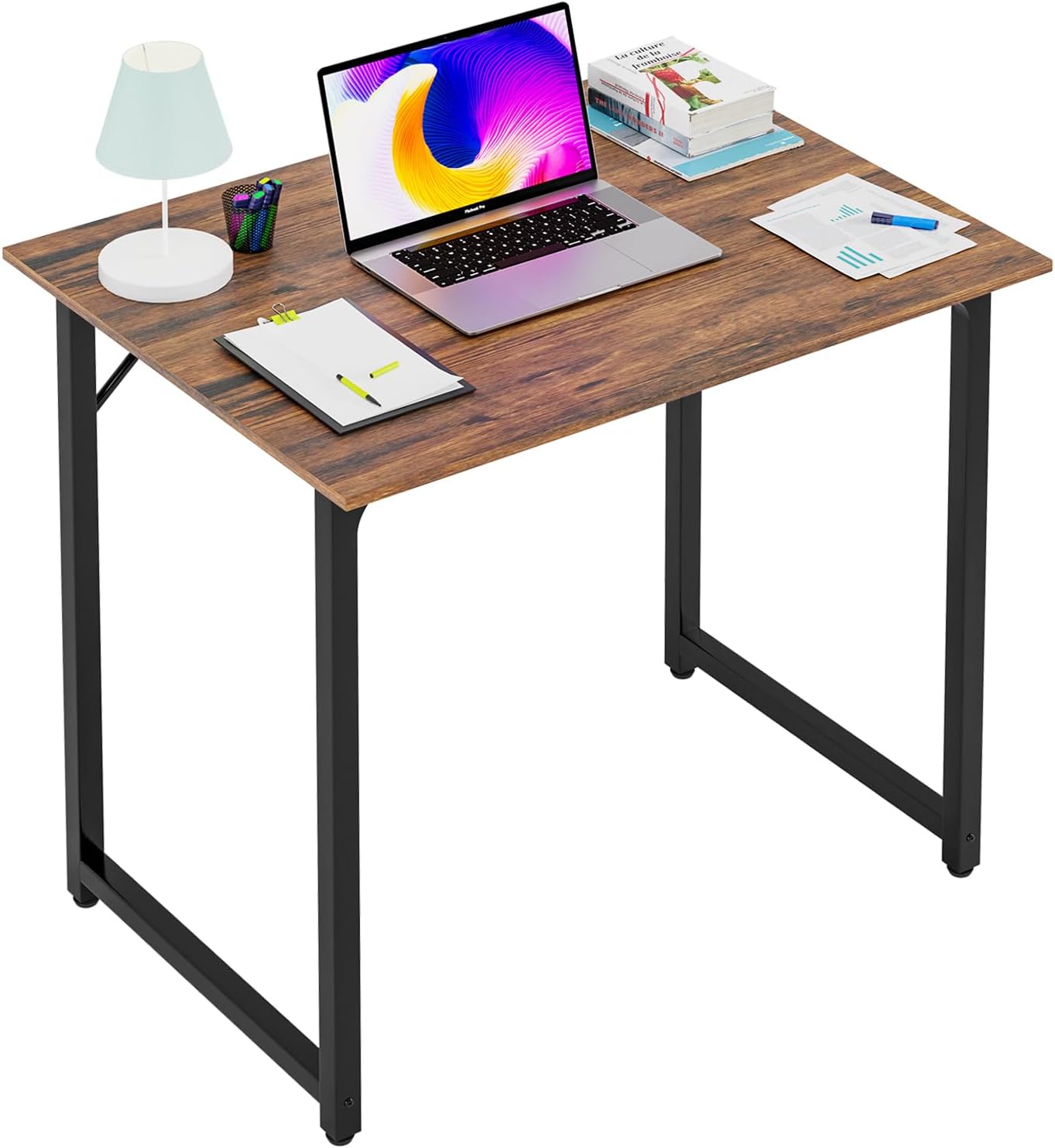 Compact Rustic Brown Office Desk
