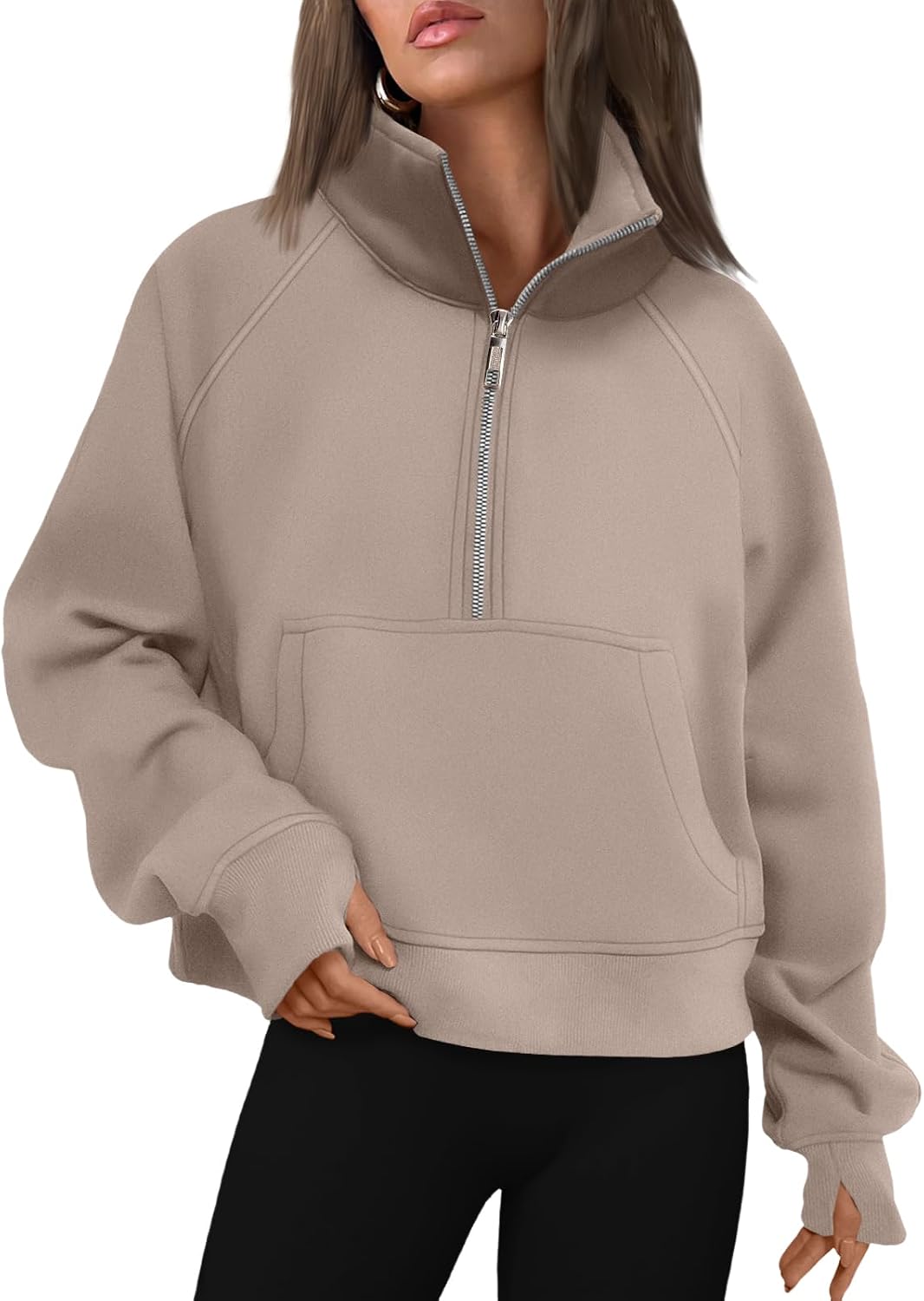 AUTOMET Womens Sweatshirts Half Zip Fleece Pullover Fall Outfits