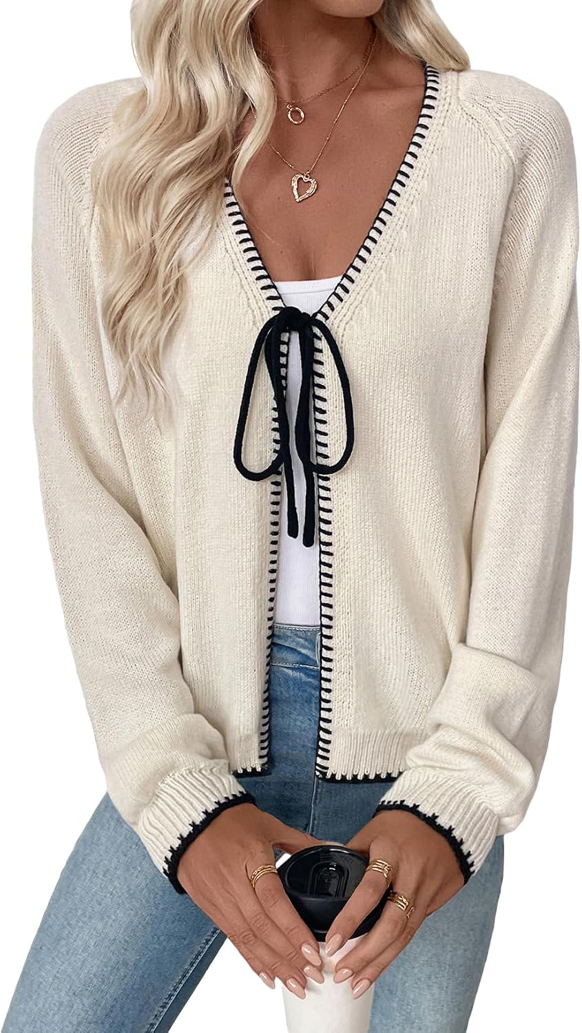 EVALESS Cardigan Sweaters for Women 2026 Trendy Lightweight Knit Fall