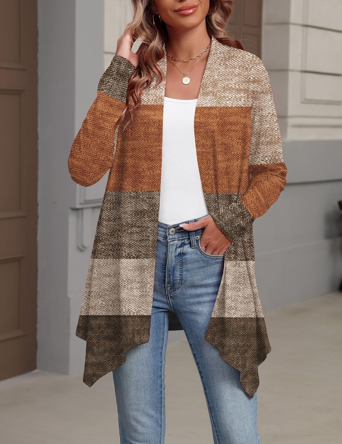 Zeagoo Lightweight Cardigan for Women Long Sleeve Open Front Cardigans — view 2
