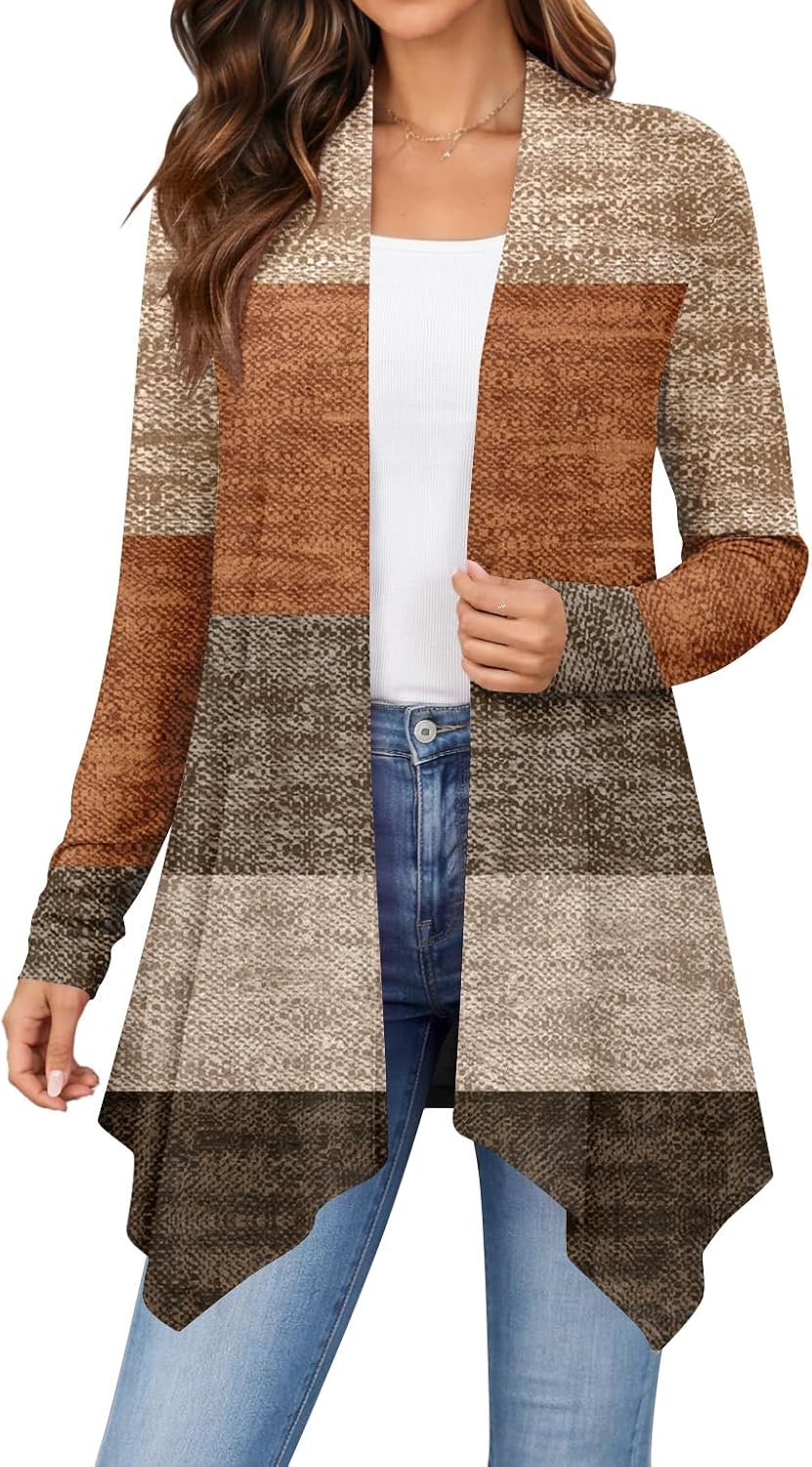 Zeagoo Lightweight Cardigan for Women Long Sleeve Open Front Cardigans