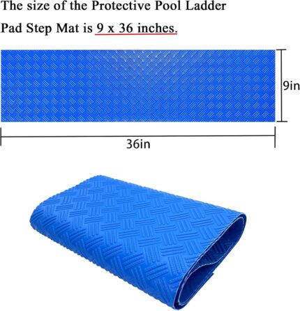 Blue Non-Slip Pool Ladder Mat – photo 2