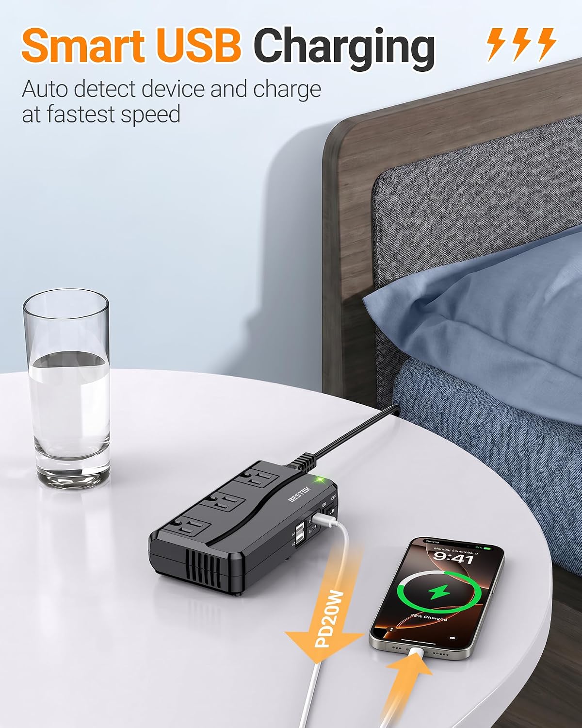 BESTEK Universal Travel Adapter 220V to 110V Voltage Converter, 250W — view 6